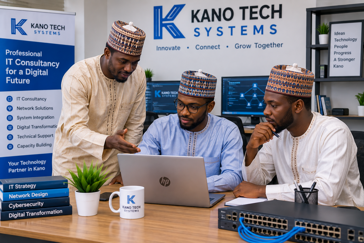 Northern Nigerian technology consultants working together