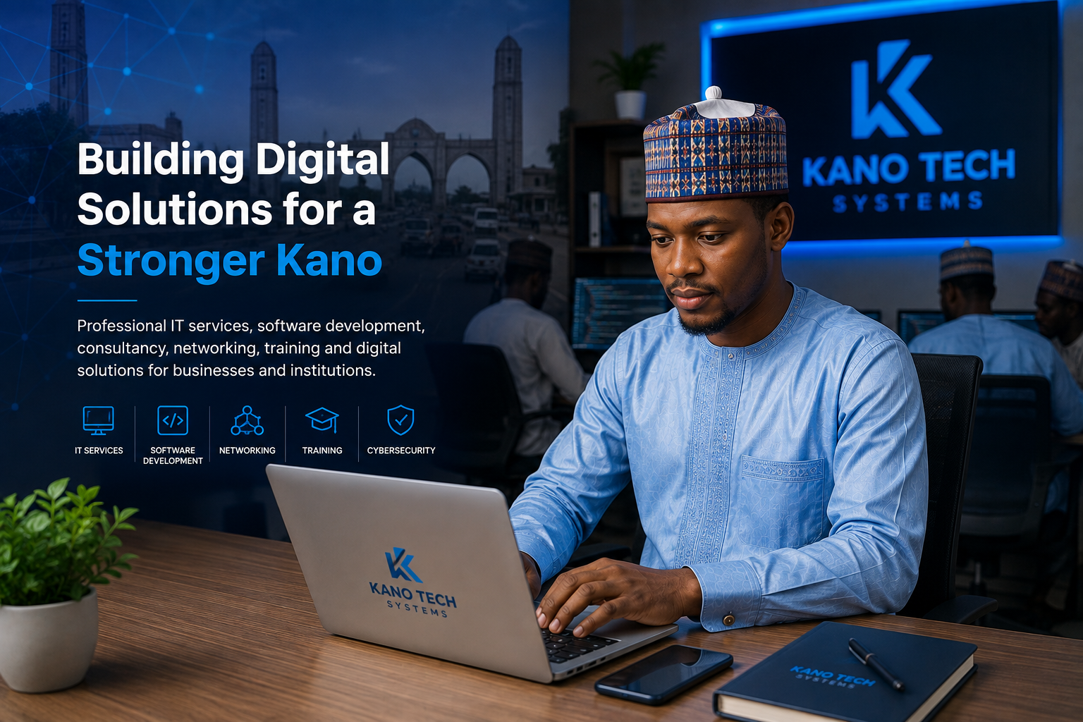 Hausa technology professional working with information technology