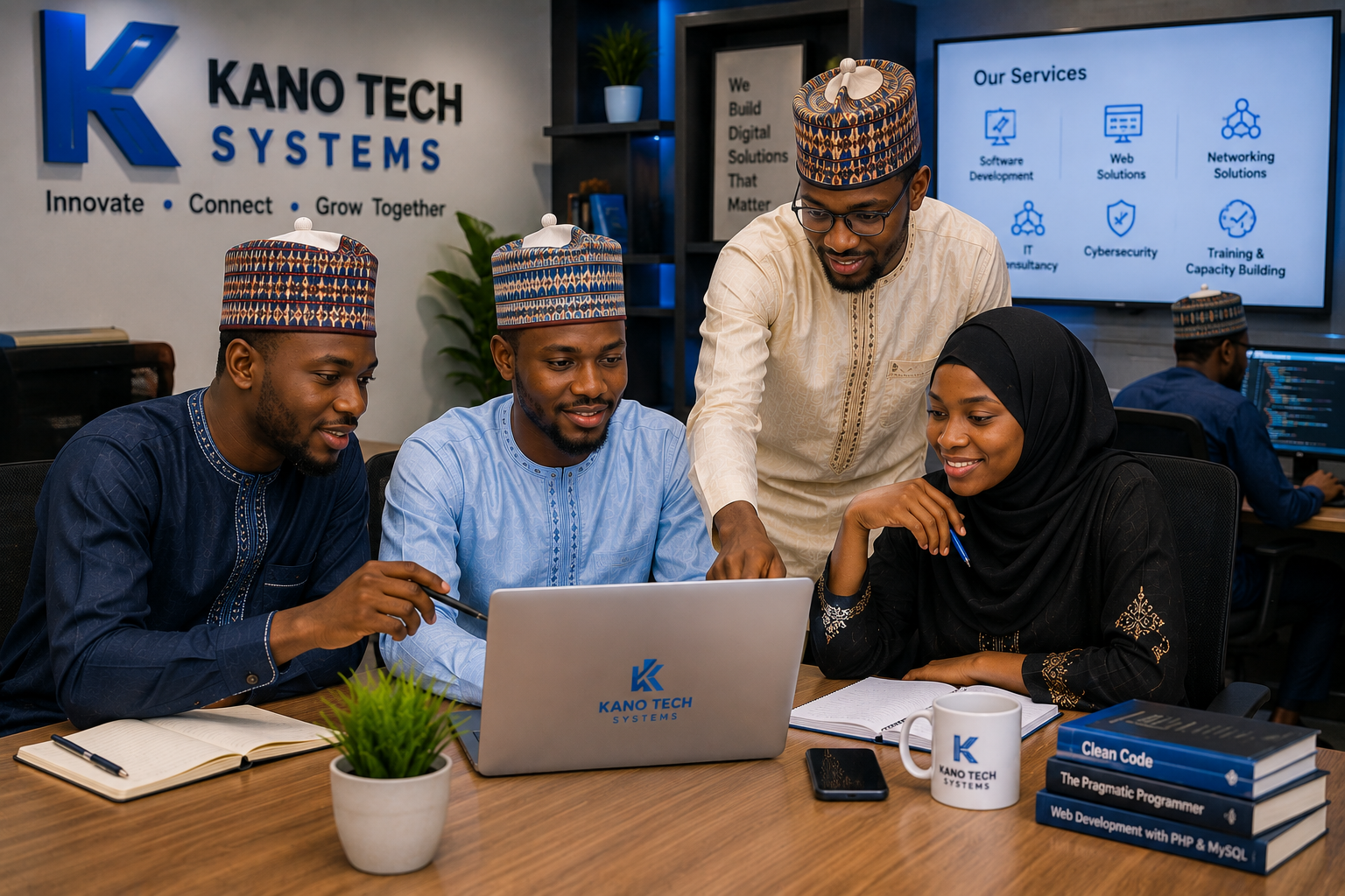 Hausa technology team working together